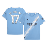 DE BRUYNE #17 Manchester City Home Soccer Jersey 2025/26 Blue